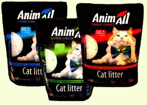 

Наполнитель cиликагелевый AnimAll 3.8 л - НАБОР 3 шт. разные цвета