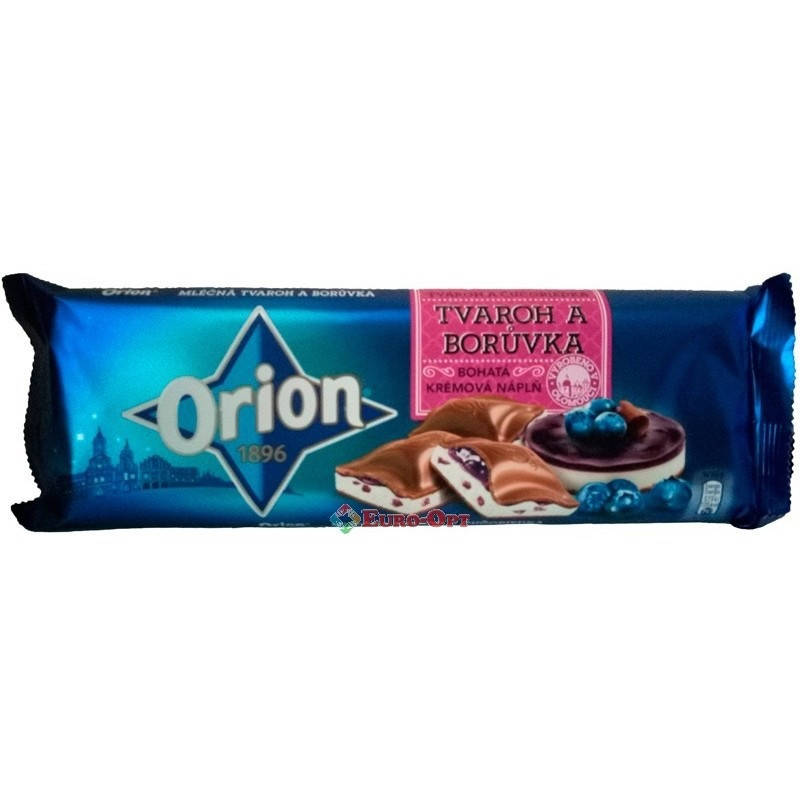 

Шоколад Молочный Орион с Творожно-Черничной Начинкой Orion Tvaroh Boruvka 240 г Чехия