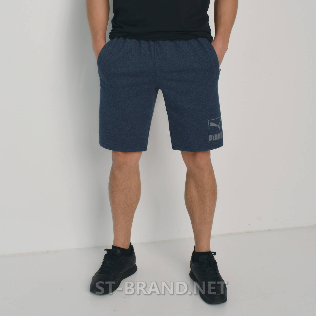 

Размеры: (48). Трикотажные мужские спортивные шорты / - синие (джинс, Синий