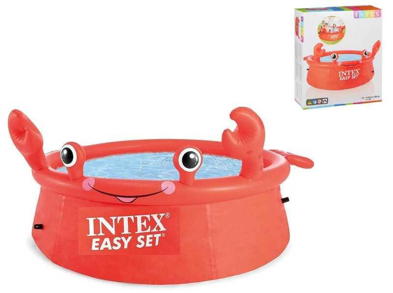 

Intex Бассейн надувной 26100 NP (2) Crab Easy Set, в коробке, Красный