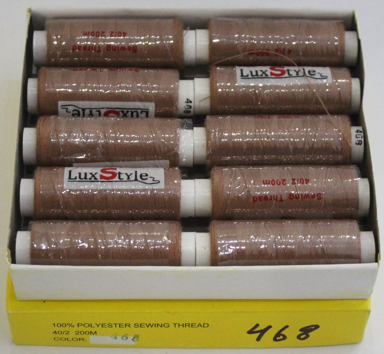 

Нитки швейные LuxStyle 40/2-200м (100% полиэстeр) №468, Разные цвета