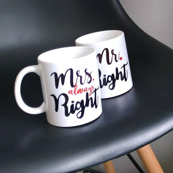 

Чашка.Чашки для влюбленных. Mrs/Mr right, Белый