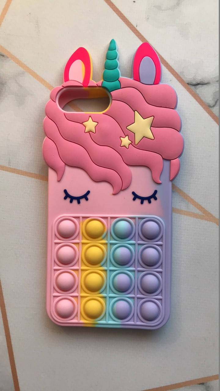 

Силиконовый чехол Поп ит Антистресс Поп-Ит Pop It для iPhone 6+ 6 Plus 6s Plus Единорог, Разные цвета