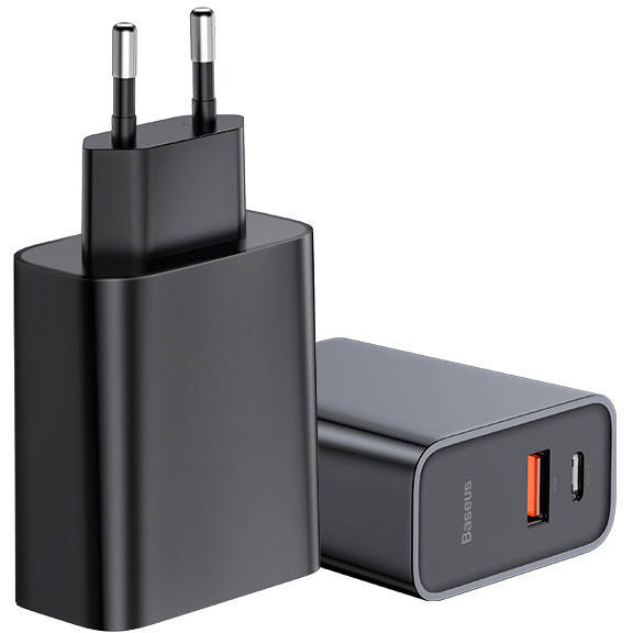 

Сетевое ЗУ Baseus Speed PPS Quick charger C+U 30W EU , Black (CCFS-C01), Черный
