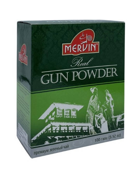 

Чай Зеленый Mervin 100 г Green tea Gun Powder Мервин цейлонский