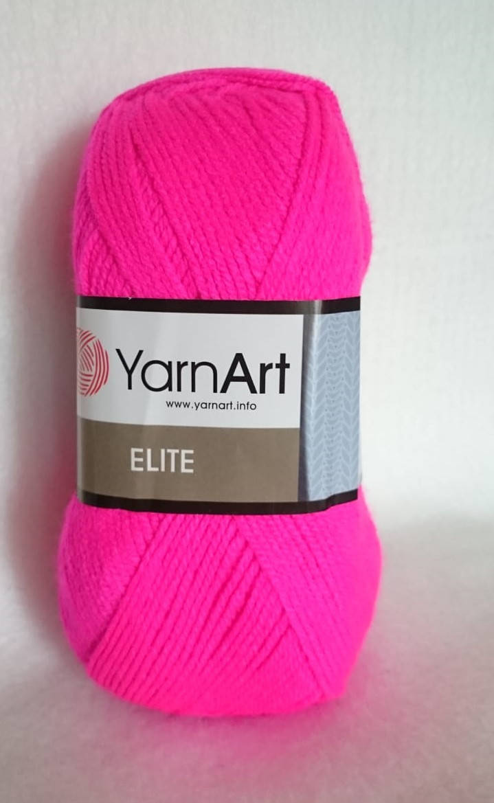 

Пряжа YarnArt Elite, производство Турция, цвет - розовый неон