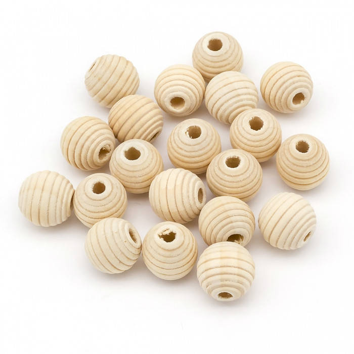 

Бусины Деревянные, Неокрашенные, Круглые, Старое Кружево, 15мм, Отв. 4мм, 20шт