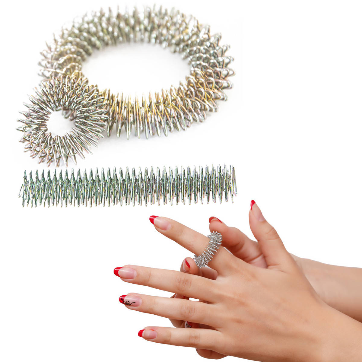 

Массажер Су джок 3в1 набор массажеров су джок кольцо и стержень массажер пружинный универсальный (MR)