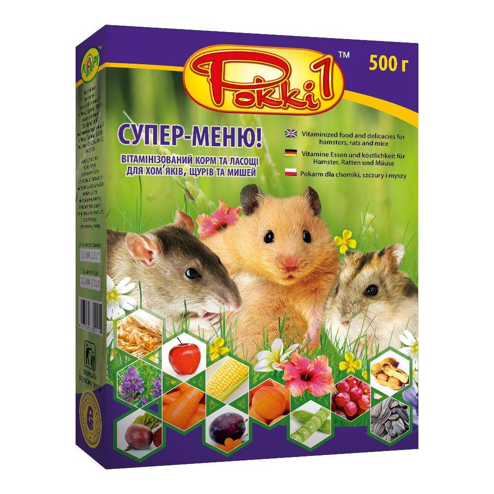

РОККИ-1 супер-меню корм-лакомство для хомяков, крыс Лори 500 г (5 упаковок)