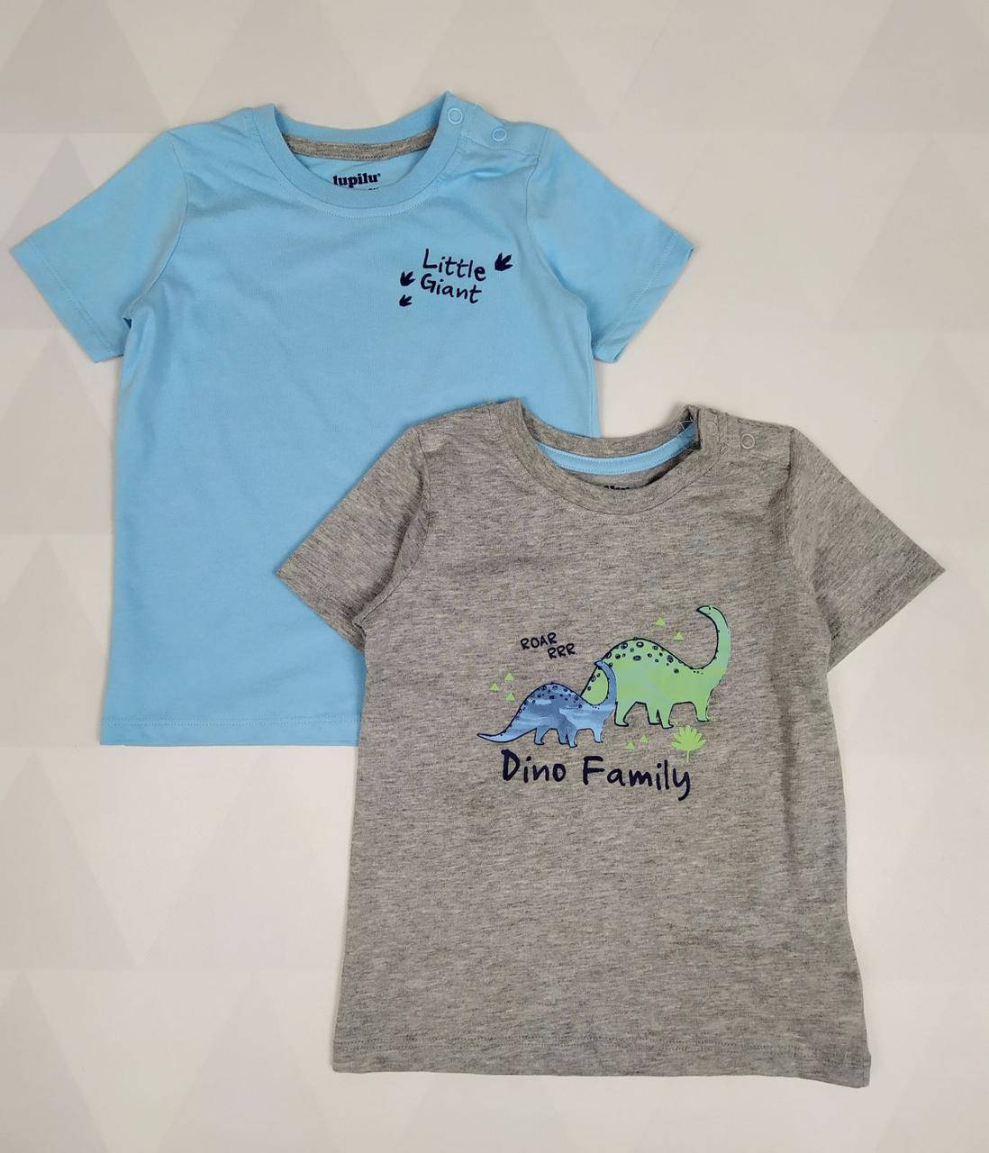 

Футболка на мальчика набор 2 шт Lupilu 50/56 голубой (184)