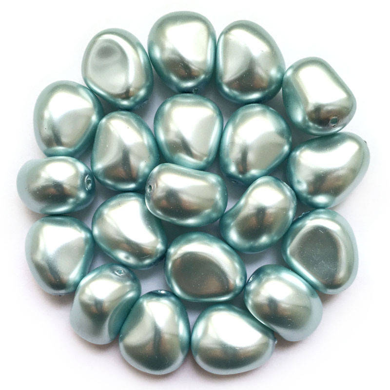 

Жемчуг неправильной формы Preciosa (Чехия) 11х9.5 мм Light Blue, Белый