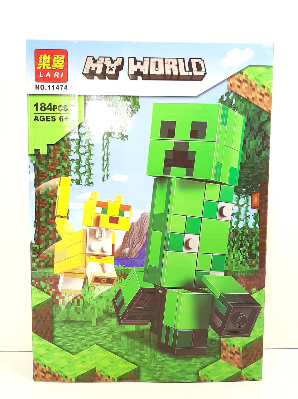 

Конструктор 11474 MINECRAFT, Майнкрафт "Кріпер і Оцелот " 184 деталей