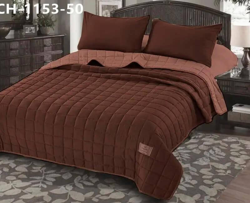 

Двустороннее покрывало с наволочками Colorful Home 525058 220х240, Коричневый