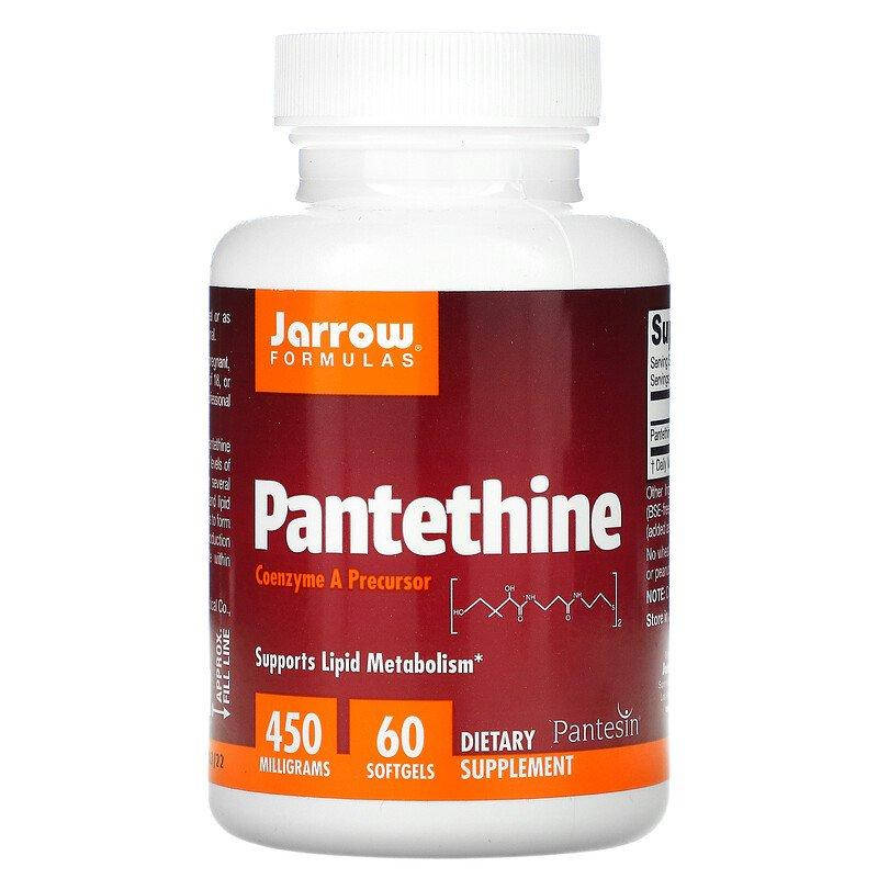 

Пантетин, Pantethine, Jarrow Formulas, 450 мг, 60 капсул (JRW-18006)