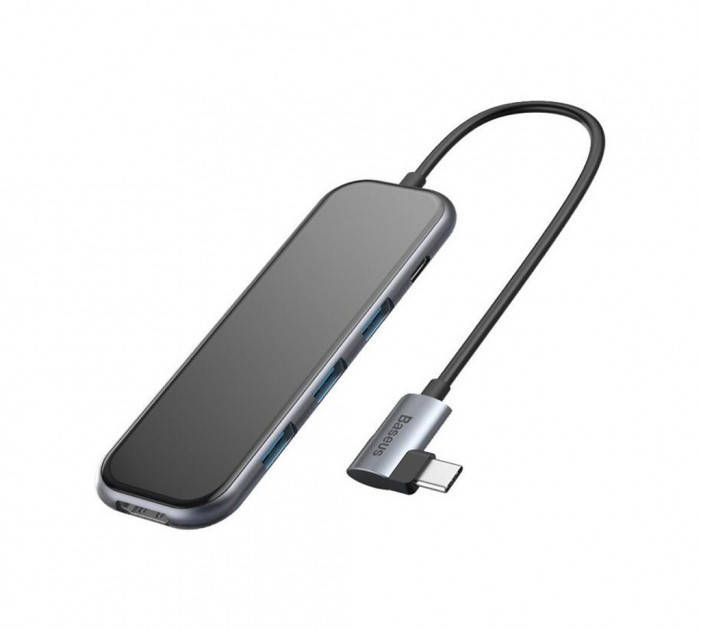 

Адаптер HUB Baseus Multifunctional CAHUB-BZ0G (Type-C to 3xUSB3.0+HD4K+PD) Grey