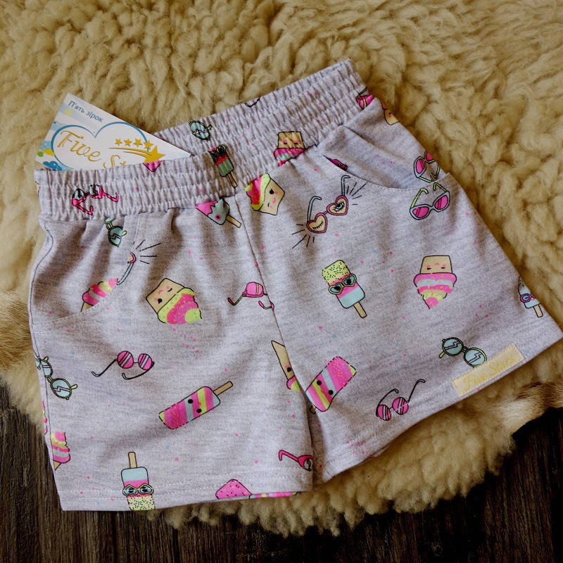 

Детские шорты мороженки на сером Five Stars HD0342-122p
