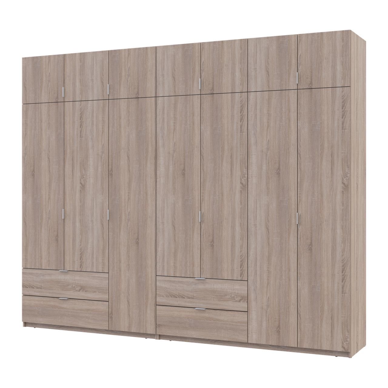 Розпашна Шафа для одягу Doros Лукас Дуб сонома 3+4 ДСП 295х50х240 (42005123)