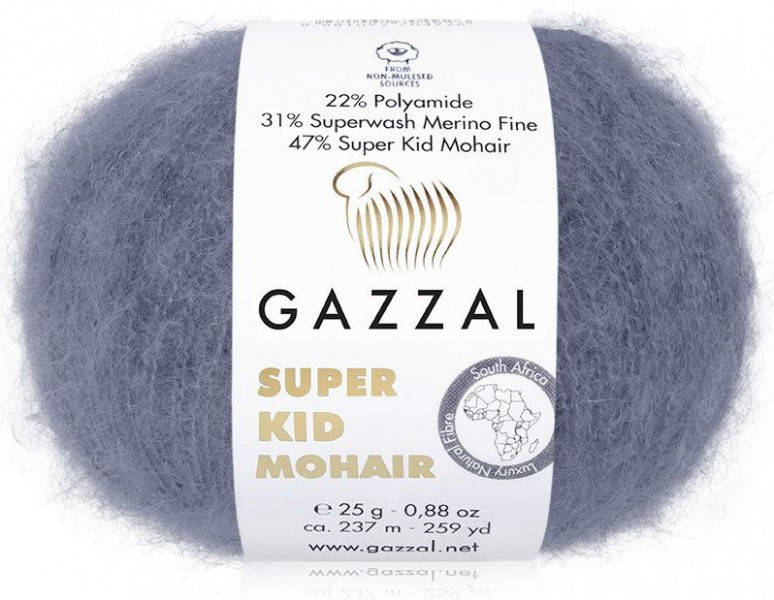 

Пряжа Gazzal Super Kid Mohair 64411 металлик (Газзал Супер Кид Мохер)