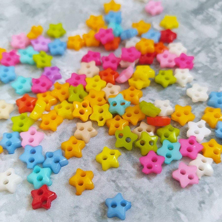 

Пуговичка 6мм зірочка мікс (10шт.)