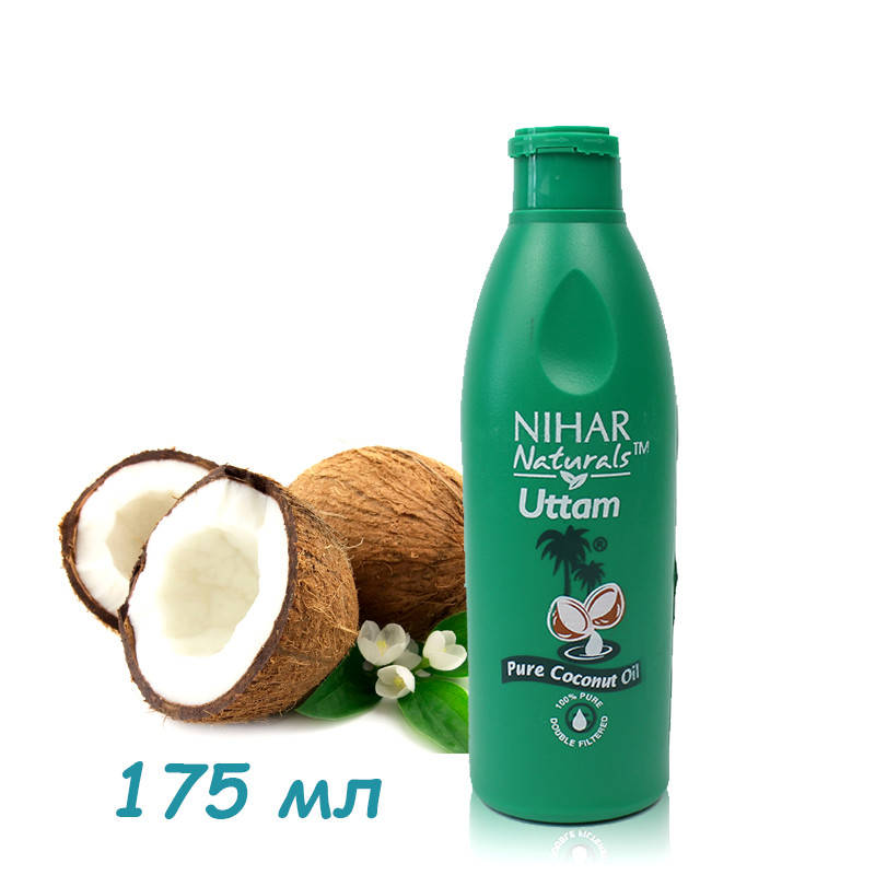 

Натуральное кокосовое масло для волос и тела Nihar 175 мл 154077