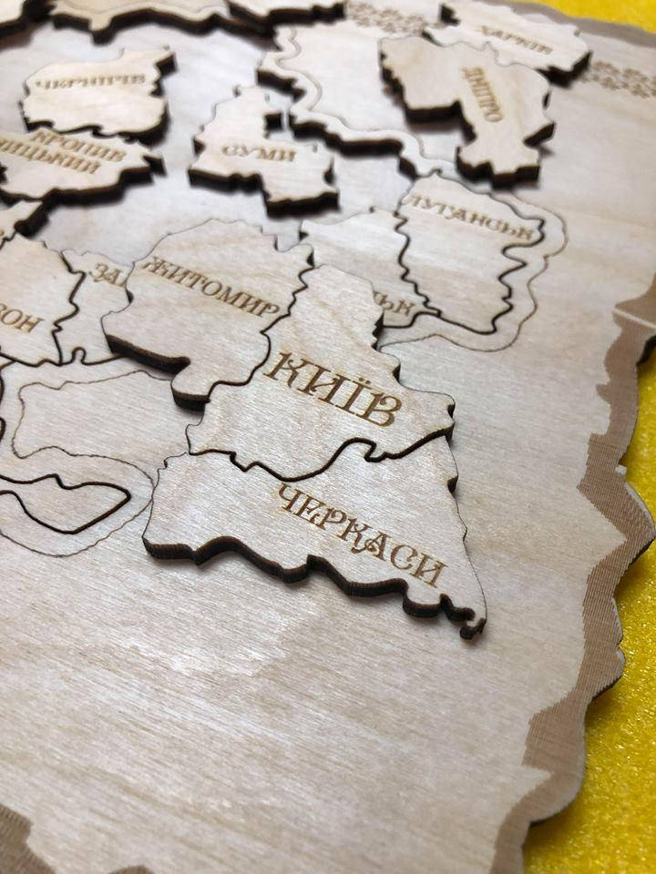 

Карта-пазл Украина, фанера, т. 8 мм, размер 30х22 см. TERMOIZOL®