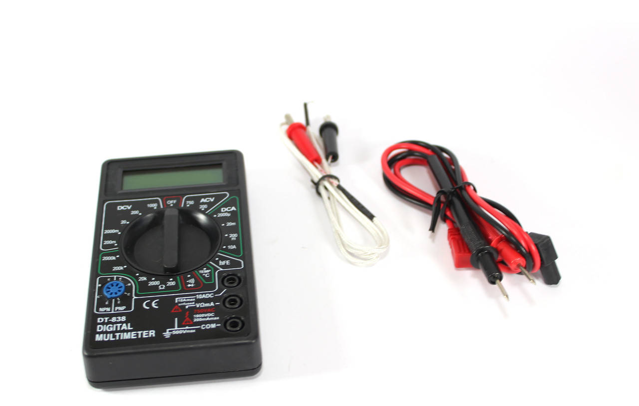 

Мультиметр DT 838, Тестер вольтметр амперметр, Токоизмерительный прибор, Тестер цифровой с ЖК дисплеем, в