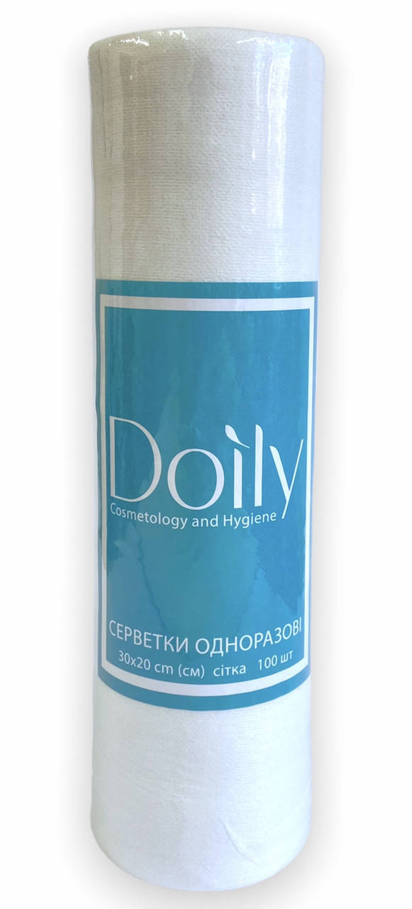 

Одноразовые салфетки в рулоне Doily с перфорацией (30х20см 40г\м2) 100шт., Белый
