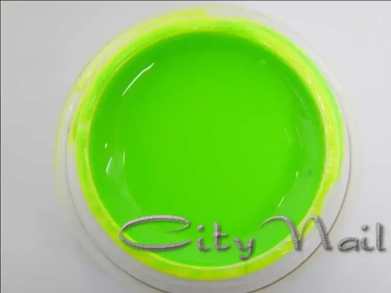 

Неоновая гель краска Н4 ярко-салатовая, 5 мл светится в УФ, Зелёный