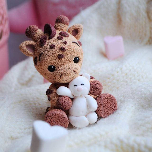 

Силиконовый молд Жираф с мишкой