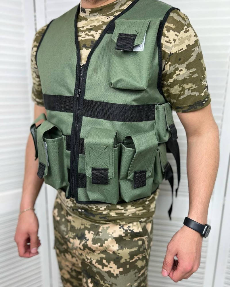 

Жилет військовий розвантажувальний хакі