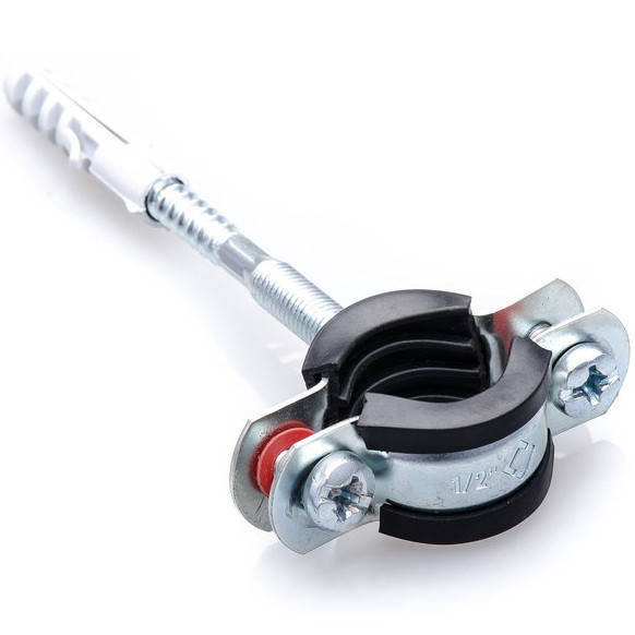 

Хомут для крепления труб 1/2" (металлический) 20-24 mm, Черный