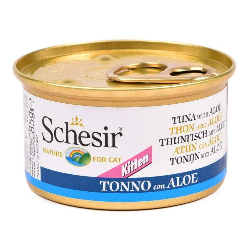 

Schesir Tuna & Aloe Kitten 85 г - Консервированный корм с мясом тунца и алоэ для котят