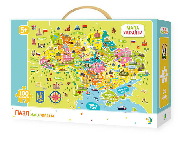 

Картонные пазлы Карта Украины / Мапа України (100 дет.), Додо / Dodo