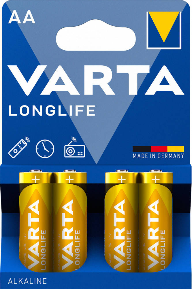 

Батарейка LR6/АА 1.5V лужна VARTA Longlife 4шт