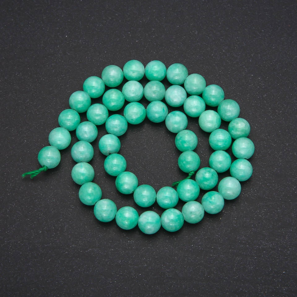 

Бусины на нитке Амазонит (им) гладкий шарик d-8(+-)мм L-38см