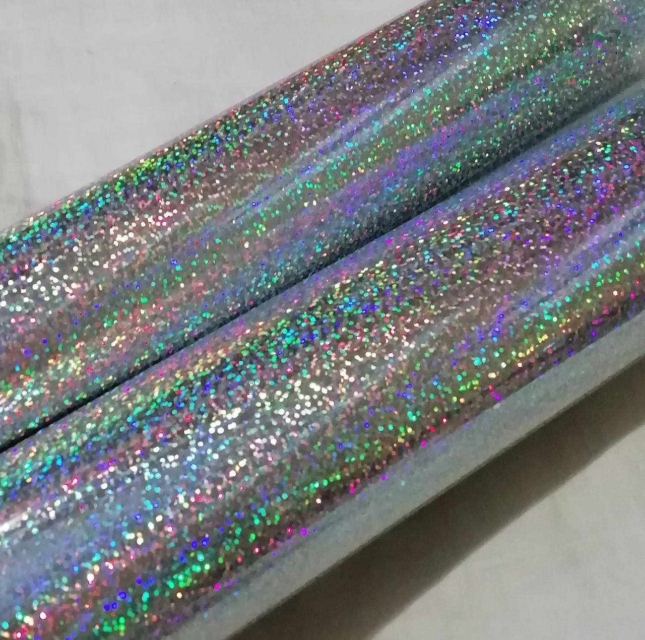 

Термотрансферная пленка для термопереноса Голограмма Серебро 10х25см, Серебристый