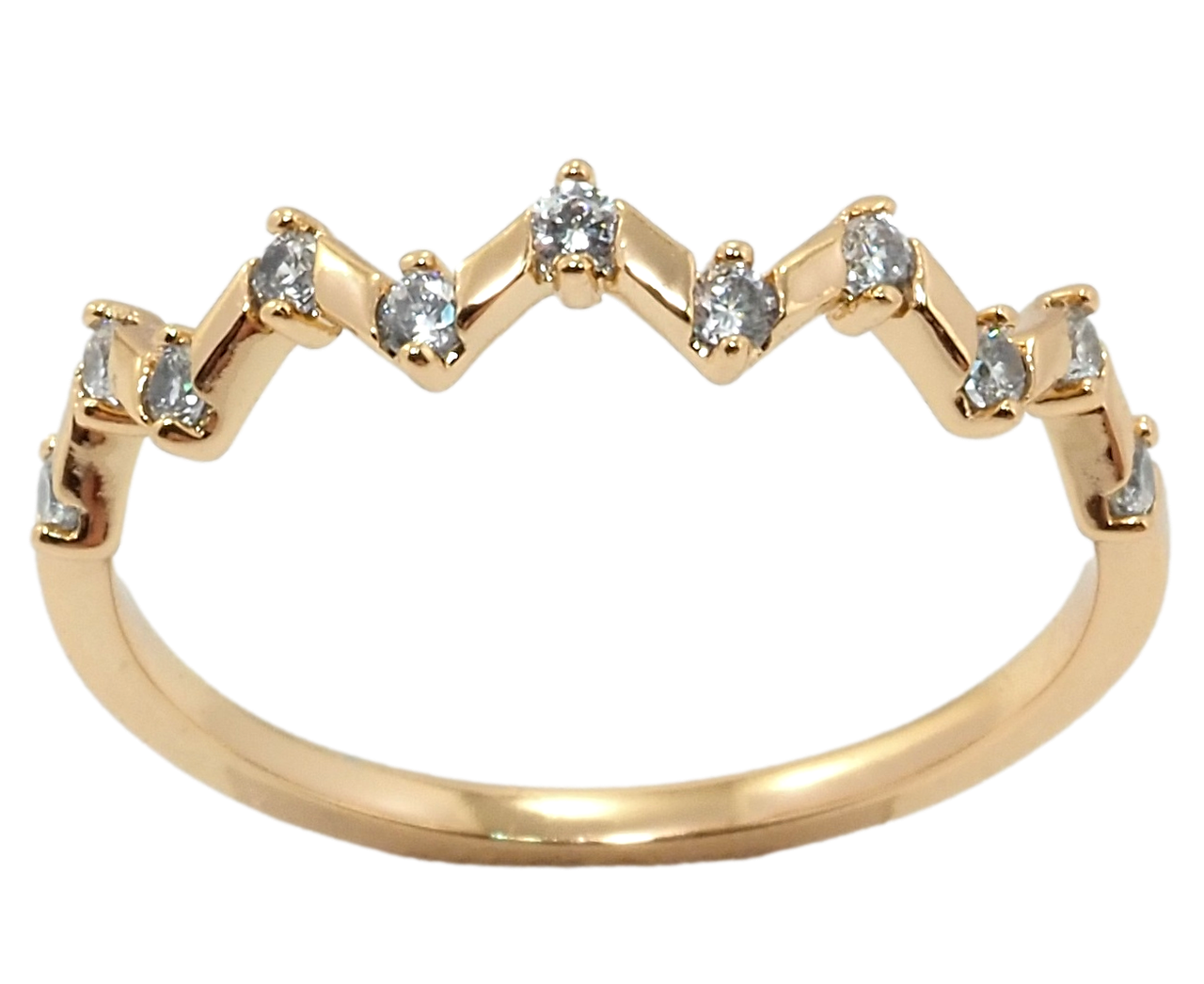 

Кольцо Xuping Позолота 18K "Зигзаг с цирконием" р.16,17,18,18.5