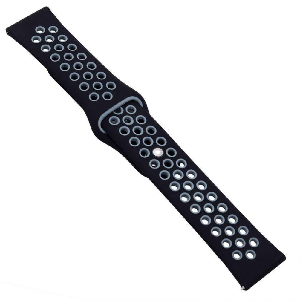 

Ремешок силиконовый BeWatch для смарт-часов Xiaomi amazfit BIP Черно-серый (1010114)