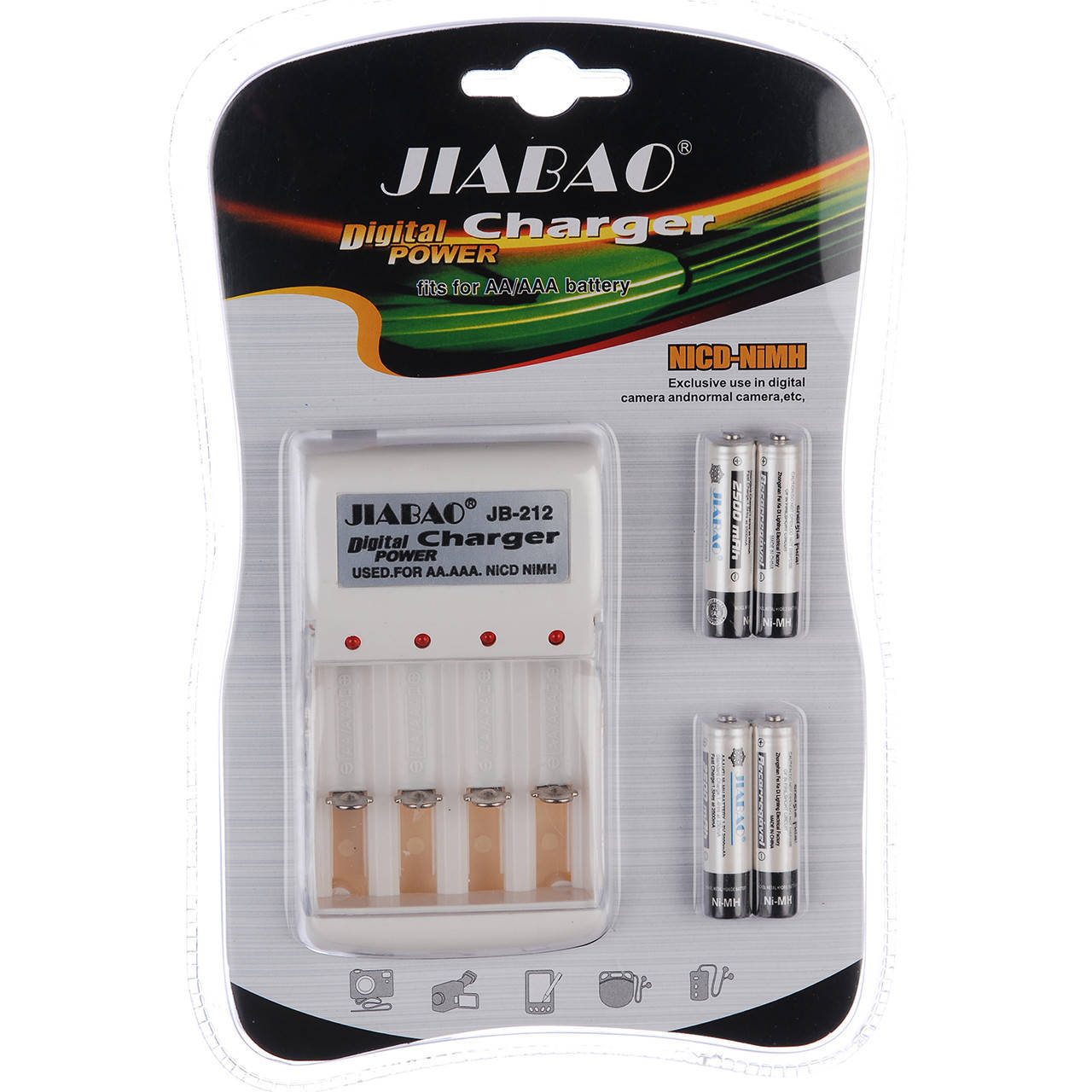 

Зарядное устройство Jiabao + батарейки микропальчик (212ААA)