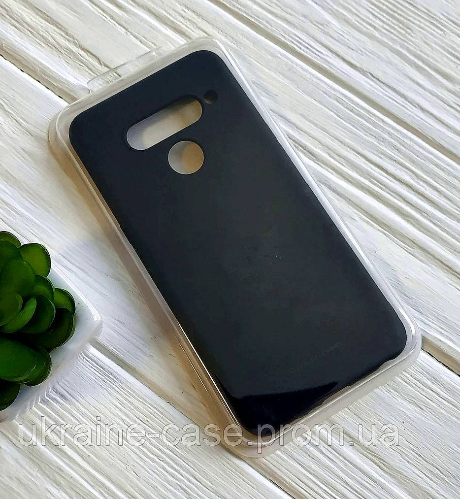

Матовый силиконовый чехол для LG V50 Thinq черный тонкий софт тач бампер