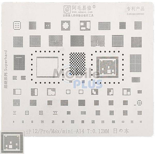 

Трафарет BGA AMAOE для iPhone 12 Mini, 12, 12 Pro, 12 Pro Max A14