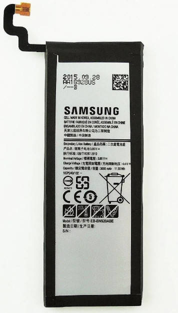 

Аккумулятор Samsung Galaxy Note 5 SM-N920 / EB-BN920ABE (3000 mAh)