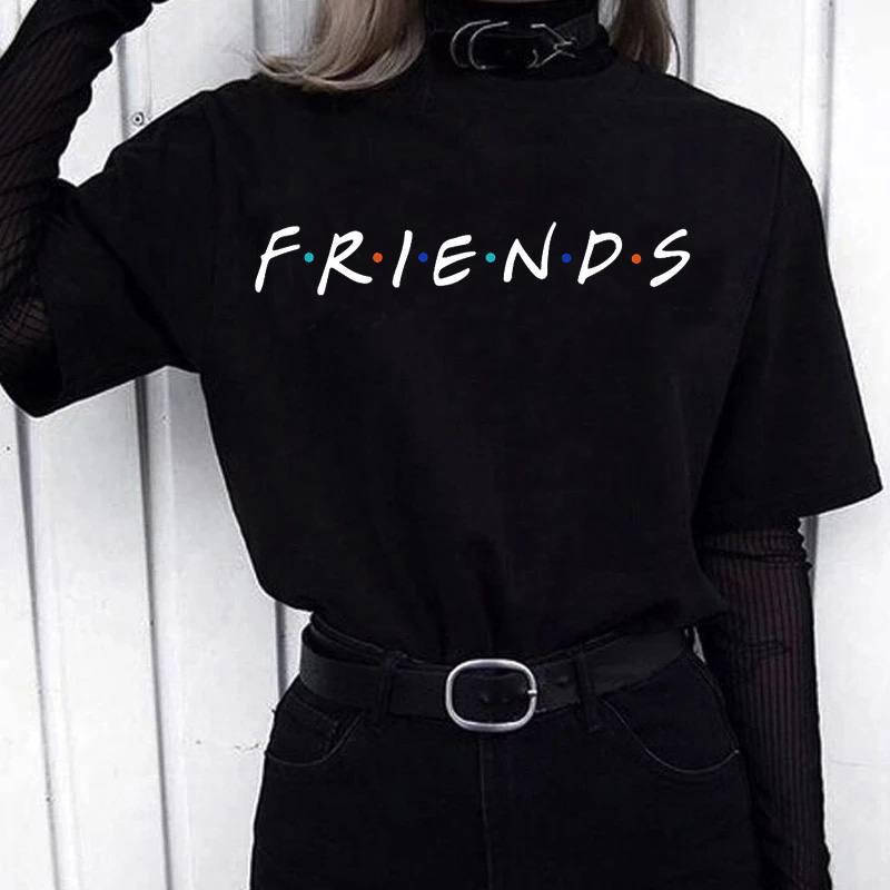 

Футболка Friends Женская черная с принтом, Черный