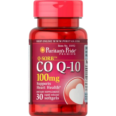 

Коэнзим Q-10, Q-SORB™ Co Q-10, Puritan's Pride, 100 мг, 30 капсул (PTP-00059)