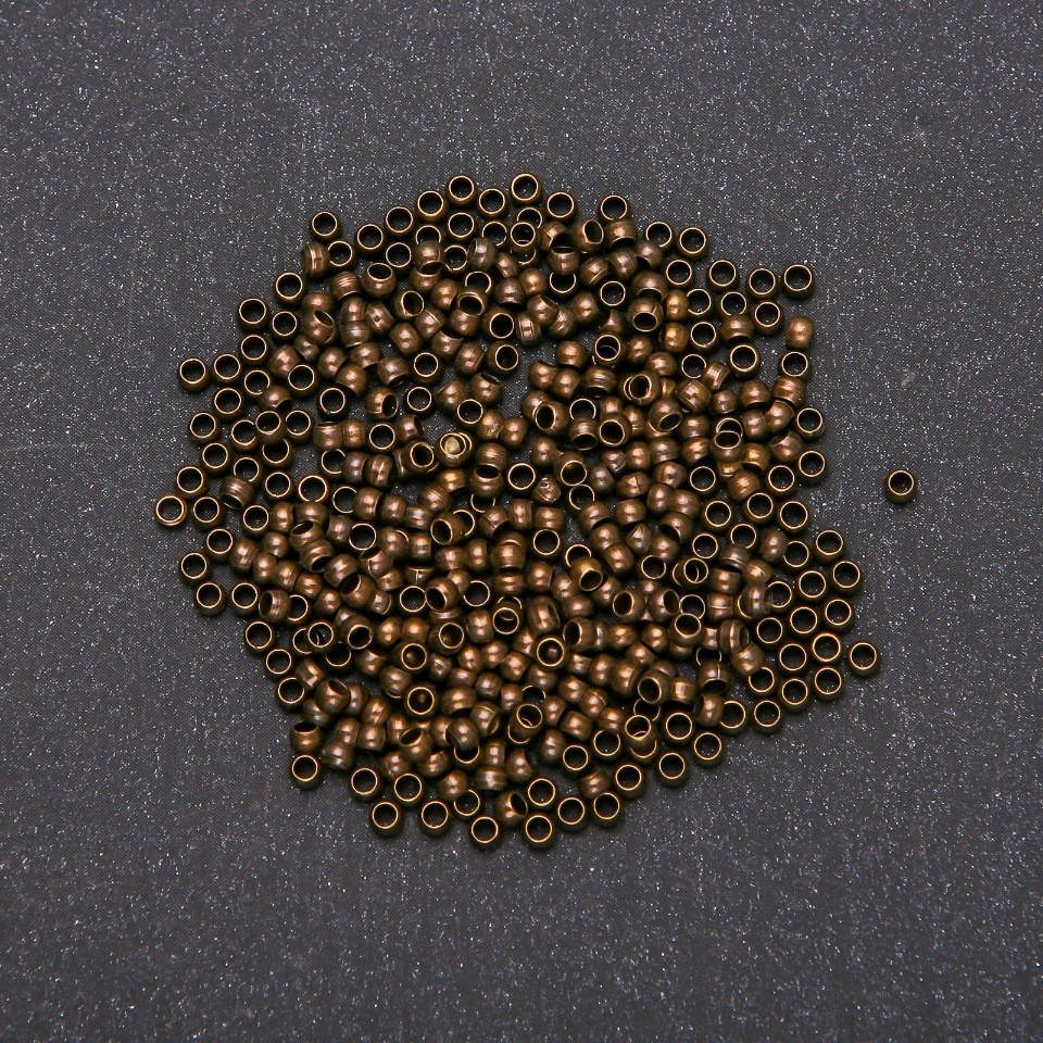 

Фиксаторы кримпы "защипы" d-2,5мм, цвет металла "бронза" 10грамм