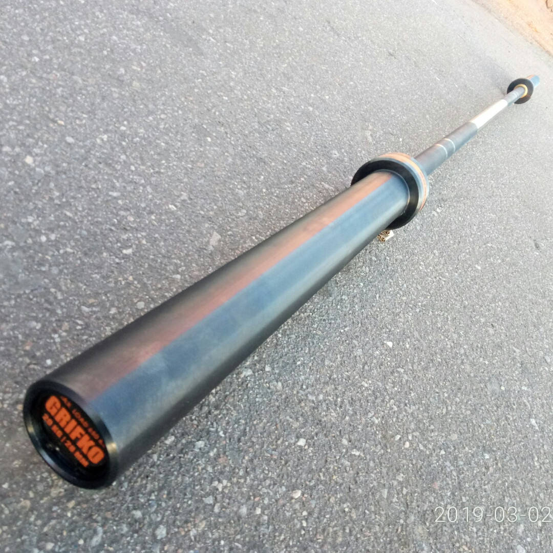 

Олимпийский гриф для кроссфита до 650 кг, 6 подшипников, 28 мм, Черный