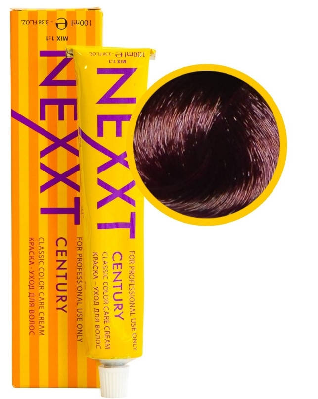 

Крем-краска для волос Nexxt Professional 5.6 светлый шатен фиолетовый, 100 мл.