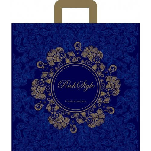 

Полиэтиленовый пакет с петлевой ручкой 400*400 мм Rich синий