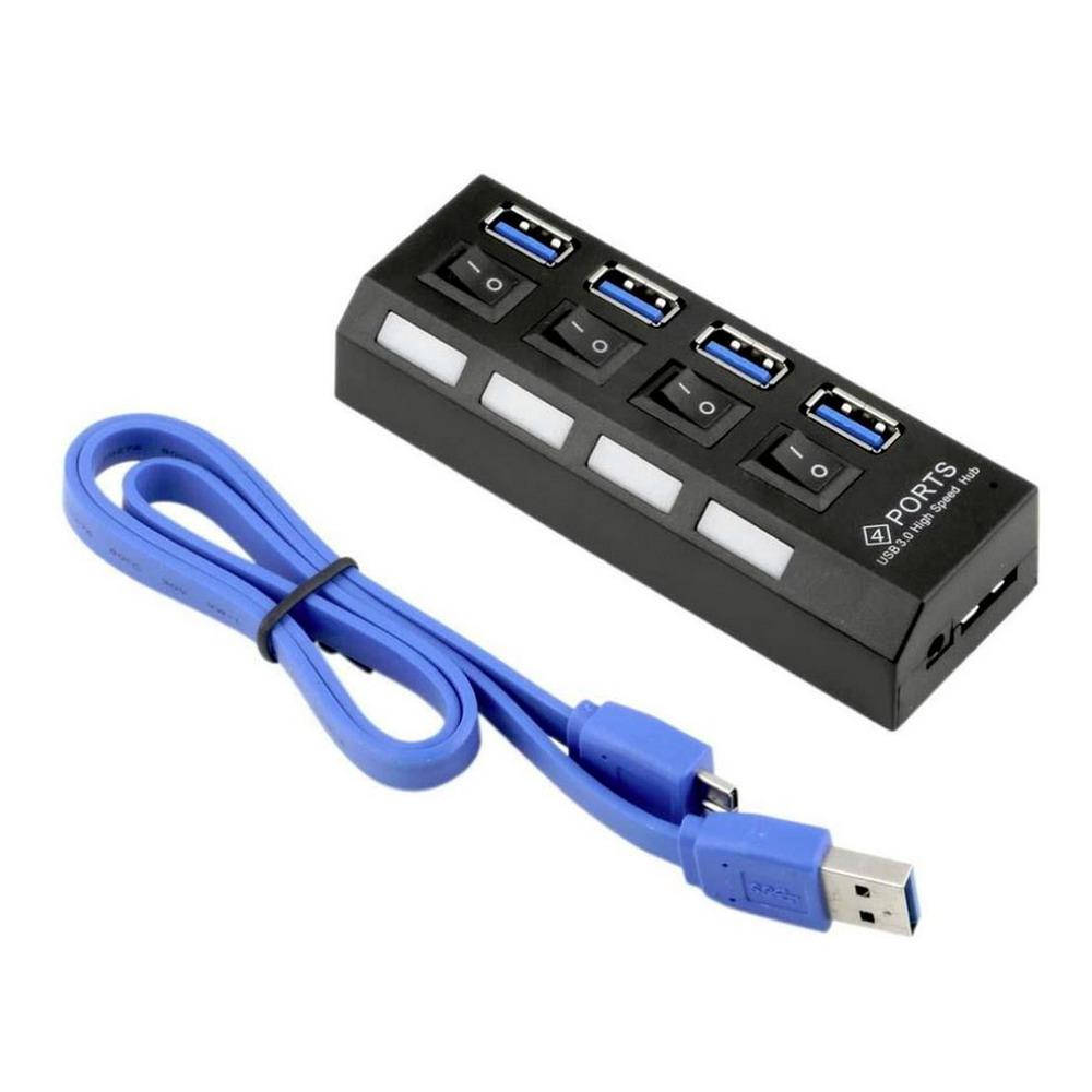 

Хаб USB 3.0 4-port TRY выключатели поддерж. внеш. питания чёрный новый гарантия 12мес!
