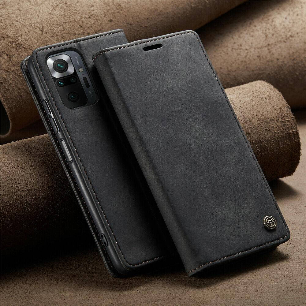 

Чехол книжка Caseme с магнитом для Xiaomi Redmi Note 10 Pro черный